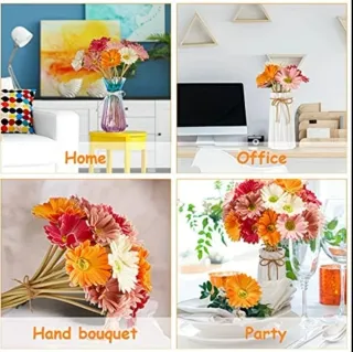 12 Flores Artificiales Decoración