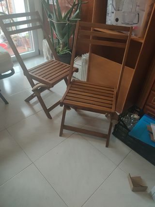 SILLA PLEGABLE ACACIA MACIZA, A ESTRENAR