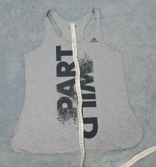 Camiseta sin mangas Adidas gris M