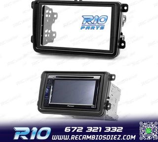 MARCO NEGRO RADIO 2-DIN PARA SEAT ALTEA LEON TOLEDO SKODA FA
