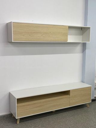 Chollo mueble de TV con estantería a juego
