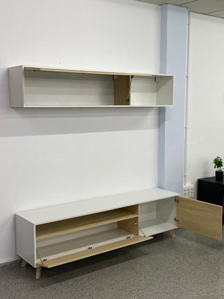 Chollo mueble de TV con estantería a juego