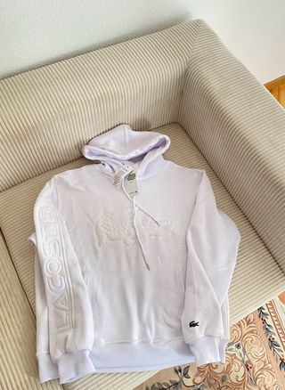 Sudadera Lacoste Blanca Talla M