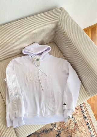 Sudadera Lacoste Blanca Talla M