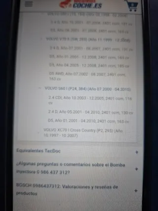 Bomba Inyectora Bosch Volvo