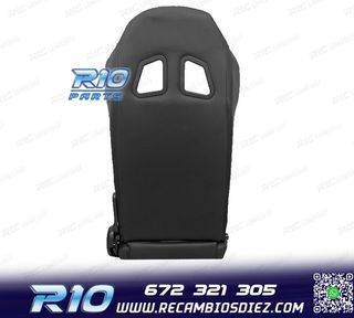 ASIENTO DEPORTIVO SEMI BAQUET UNIVERSAL LOOK SPARCO CUERO NE