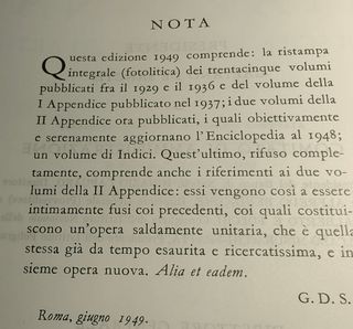 Enciclopedia Treccani 41 vol, appendici e 900