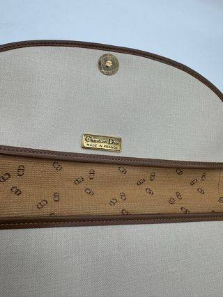 Christian Dior Bolso Clutch Beige y Marrón