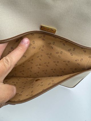 Christian Dior Bolso Clutch Beige y Marrón