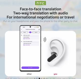 Auriculares HTC con Traducción IA