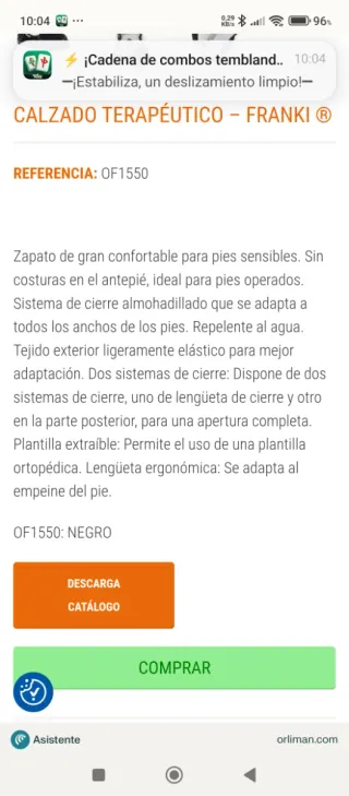 Zapato Ortopédico Orliman Negro