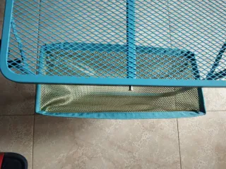 Mesita plegable azul para playa/campo