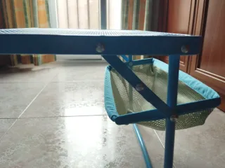 Mesita plegable azul para playa/campo