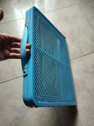 Mesita plegable azul para playa/campo