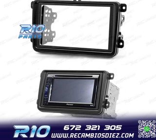 MARCO NEGRO RADIO 2-DIN PARA SEAT ALTEA LEON TOLEDO SKODA FA