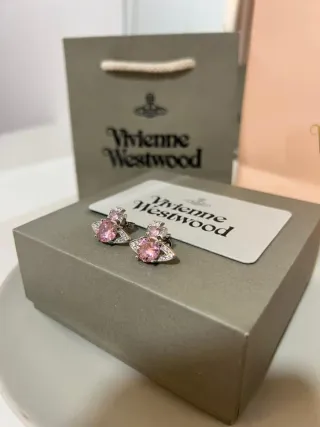 Pendientes Vivienne Westwood Rosa y Plata