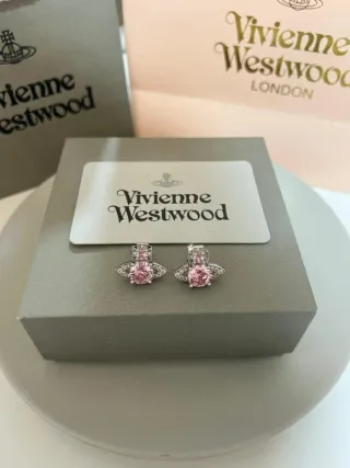 Pendientes Vivienne Westwood Rosa y Plata