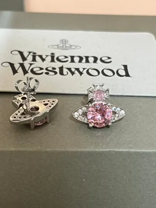 Pendientes Vivienne Westwood Rosa y Plata