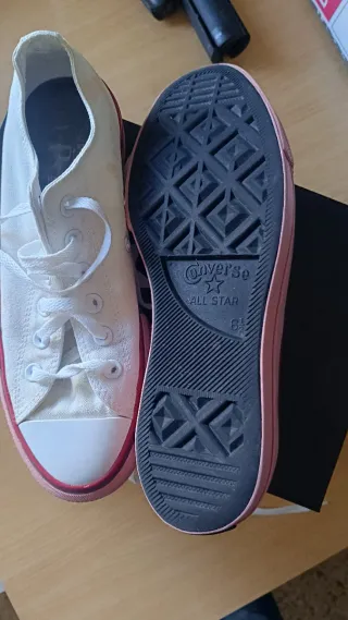 Zapatillas Converse Plataforma Rosa y Blancas
