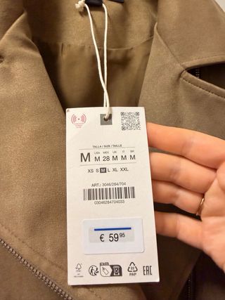 Cazadora Biker Zara Talla M