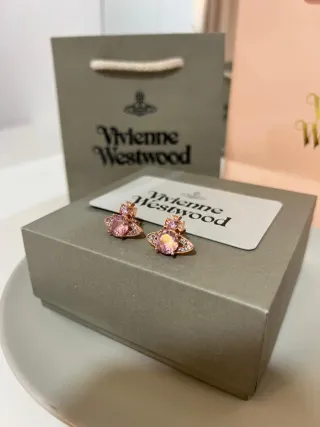 Pendientes Vivienne Westwood Rosa y Oro