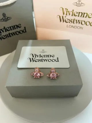 Pendientes Vivienne Westwood Rosa y Oro