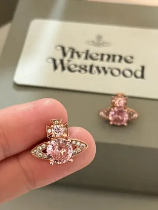 Pendientes Vivienne Westwood Rosa y Oro