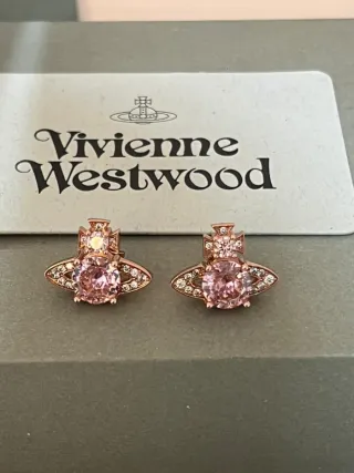 Pendientes Vivienne Westwood Rosa y Oro