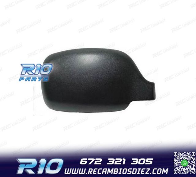 CARCASA ESPEJO DERECHO RENAULT KANGOO II 01-08 NEGRO