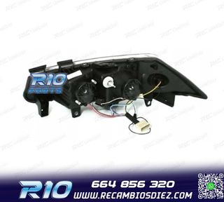 FAROS RENAULT MEGANE 02-05 LUZ DIURNA LED FONDO NEGRO