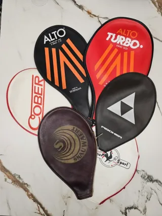 6 fodere racchette tennis vintage Snauwaert, ecc