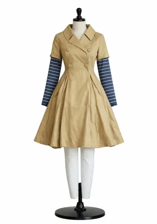 Disfraz Megan beige y azul talla XS