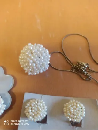 Set Perle Fiume Naturali Oro Bianco