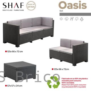 Muebles Jardín Oasis Grafito