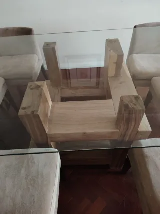 Mesa de jantar retangular 6 lugares