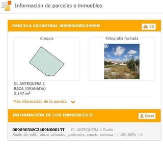 Terreno en venta en Baza
