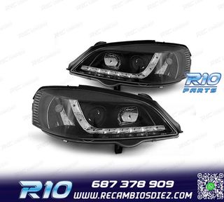 FAROS OPEL ASTRA G 94-97 LUZ DIURNA LED FONDO NEGRO DIURNA