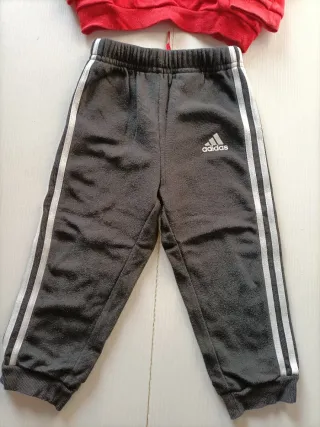 Tuta Adidas bambino rossa e nera