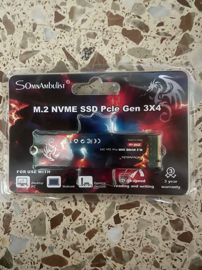 SSD M.2 NVMe SomnAmbulist 256GB PCIe Gen 3x4