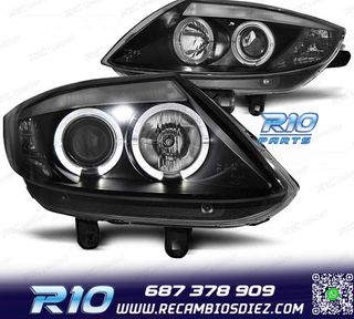 FAROS BMW Z4 E85 03-09 OJOS ANGEL FONDO NEGRO LED