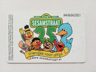 Tarjeta Coleccionista Sesamstraat 25 Años