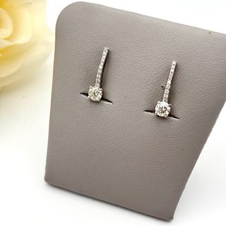 Pendientes de oro blanco 18kt con diamantes