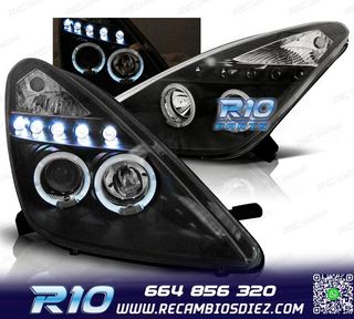 FAROS PARA TOYOTA CELICA T23 99-05 LED OJOS ANGEL NEGROS