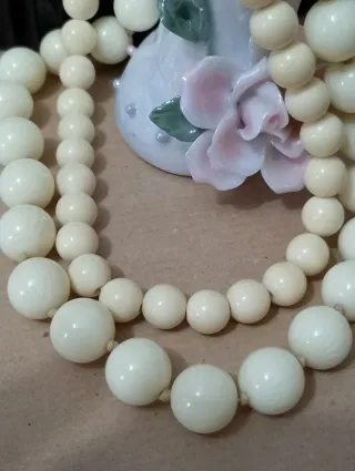 2 collane perle avoriolina