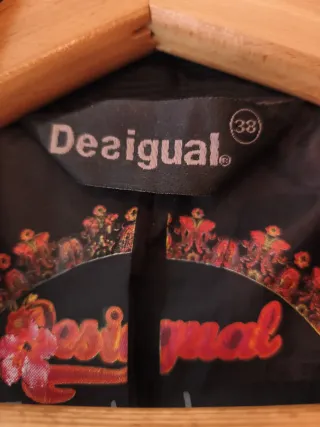 Abrigo Desigual Negro Multicolor