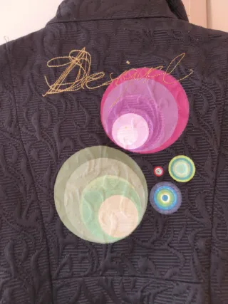 Abrigo Desigual Negro Multicolor