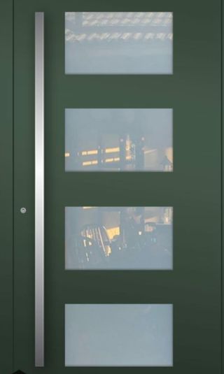 Puertas aluminio verde Ral 6009 a medida