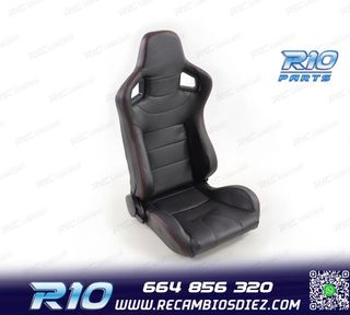 ASIENTO DEPORTIVO CARBONO SEMI BAQUET LOOK RS NEGRO