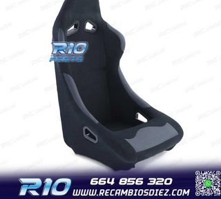 ASIENTO BAQUET UNIVERSAL ALCANTARA NEGRO LOOK POLE POSITION