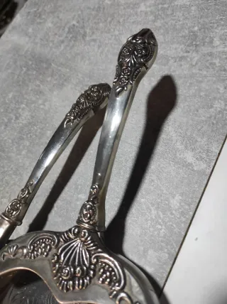 Antiguo Set Recoge Migas Alpaca